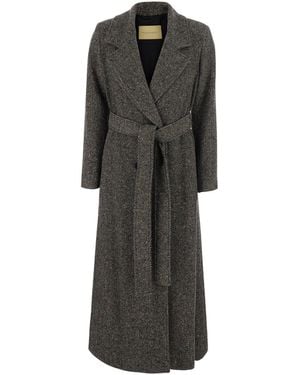 Momoní Coat With Collar And Long Sleeves - Grey