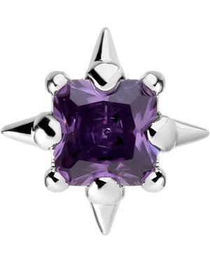 LAG World 'Jem Square' Earings With Crystal On The Front And - Purple