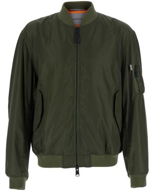 Balenciaga Bomber With Embossed Logo On The Sleeve - Green