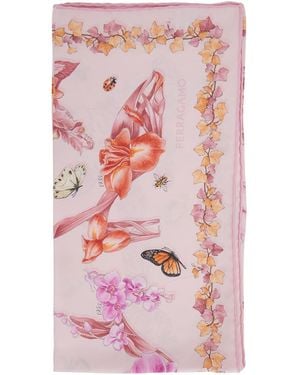 Ferragamo Scarf Silk - Pink