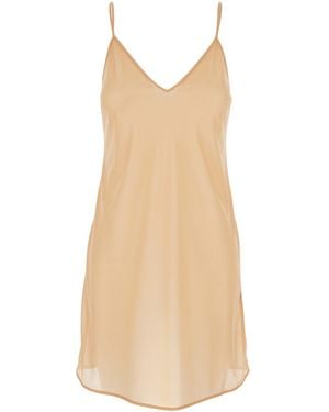 Semicouture Slip Dress X Dress Y6Ss54 Slip Dress With Thin Strap - Natural