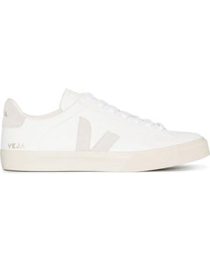 Veja Low-top Trainers With Logo Patch In Leather Man - White