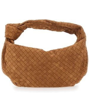 Bottega Veneta 'Jodie' Shoulder Bag With Intreccio Motif - Brown