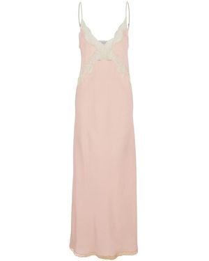 forte_forte Long 'Chic' Dress With Lace - White