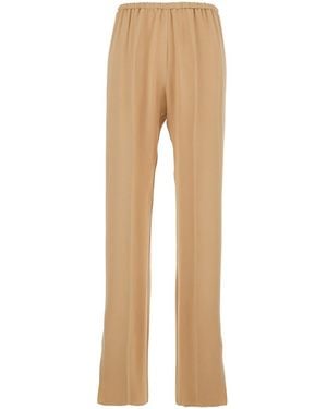 forte_forte Trousers With Elastic Waist - Natural