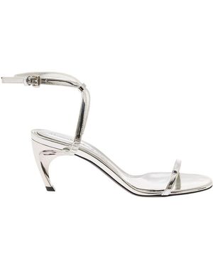 McQueen Sandals With Armadillo Heel - Natural