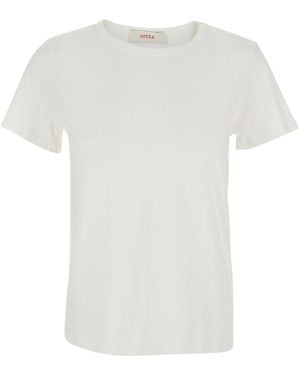 Jucca T-Shirt With Round Neck And Short Sleeves - White