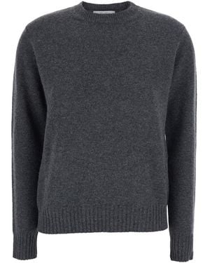 Max Mara V-Neck Long Sleeve Wool Jumper For - Grey