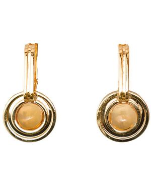 LEDA MADERA Sophia Plated Brass Earrings With Stone W - Metallic