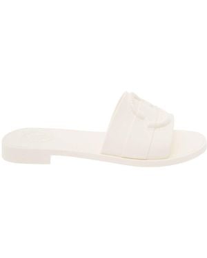 Moncler Rubber Flip-Flops - White