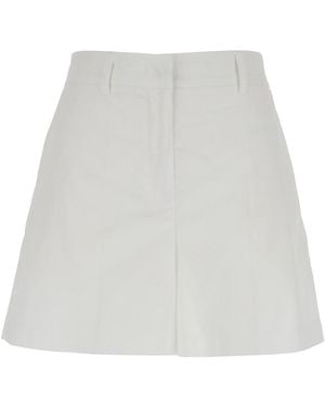 Le Plain Shorts With Belt Loops - White