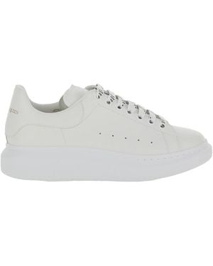 McQueen Sneaker Con Logo Lettering Sul Retro E Suola Oversiz - Bianco