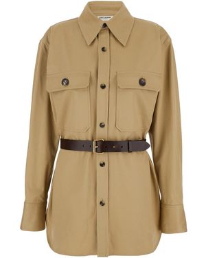 Saint Laurent Camicia in drill di cotone - Neutro