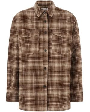 MC2 Saint Barth Shirt "Cambry Flannel Tartan" With Polyester Fabric, C - Brown