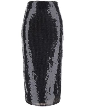 ROTATE BIRGER CHRISTENSEN Sequin Pencil Skirt Made Of Recycled Polyester And Elasta - Black