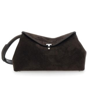TOTEME 'T-Lock' Crossbody Bag With T Closure - Black