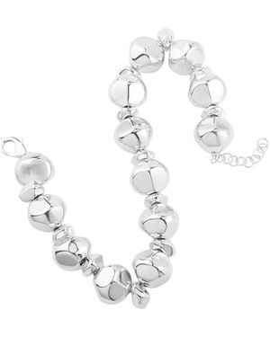 FEDERICA TOSI Necklace Lace Mix Stone With Details And Stones - White