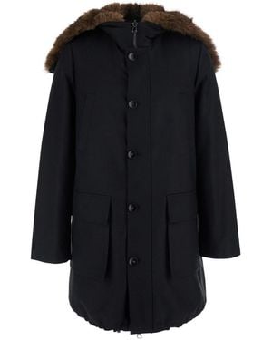 VALENTINI 1972 Cotton Hooded Parka For - Black