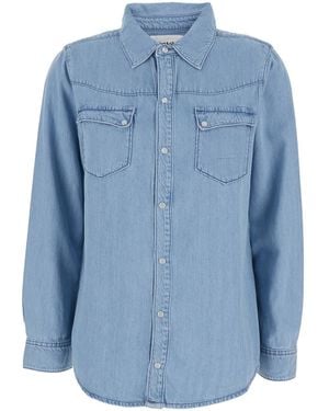 Ba&sh Shirt With Classic Collar And Two Front Pockets - Blue