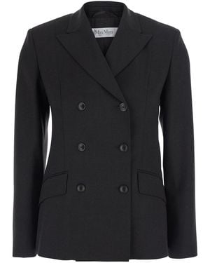 Max Mara Giacche Mirra Caratterizzata Da Collo A Revers E Maniche Lung - Nero