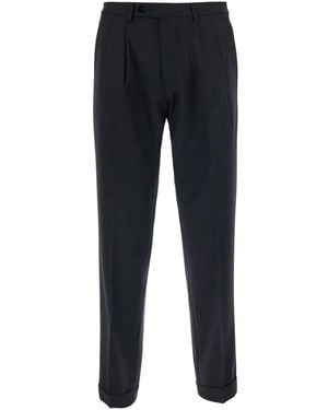 Michael Coal Pants With Double Pleats - Blue
