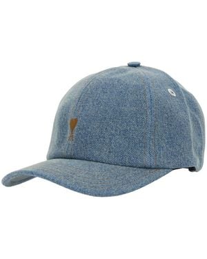 Ami Paris Baseball Cap With Adc Logo Embroidery On The Fron - Blue