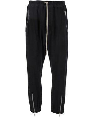 Rick Owens Pantaloni Sportivi Con Coulisse Oversize - Nero