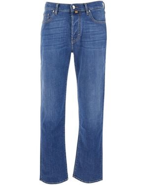 Jacob Cohen 'Edo' Bue Jeans With Logo Embroidery On The Front And Doub - Blue