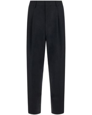 NN07 Wide Leg Trousers With Pleats For - Blue