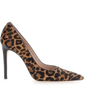 Stuart Weitzman Décolleté Stuart Power 100 Con Tacco Alto E Punta Affu - Marrone