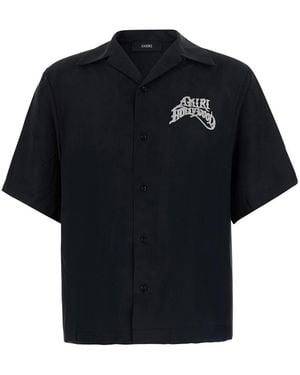 Amiri Shirt With Logo On The Front And Back - Black