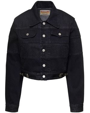 ANDERSSON BELL Giacca Di Jeans 'Mahina' Patchwork Con Dettaglio A Form - Blu