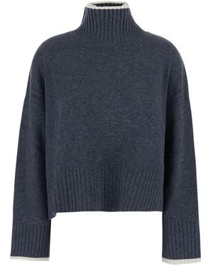Pinko Falkland Maglia 90 Lana 10 Cashmere - Blue