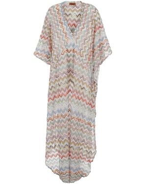 Missoni Lace Raschel Long Cover Up Dress - White