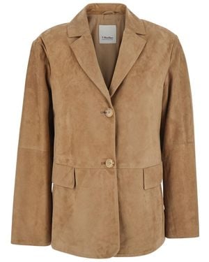 Max Mara 'Primula' Single-Breasted Jacket - Brown