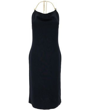 Bottega Veneta Midi Dress With Chain Strap - Blue