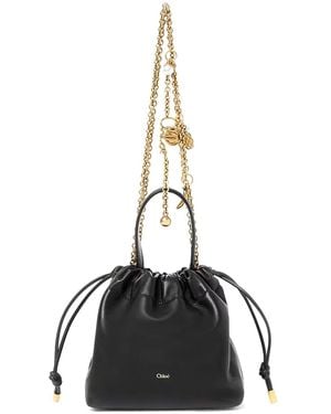 Chloé Borsa A Mano Con Placca Triomphe Sul Fronte - Nero