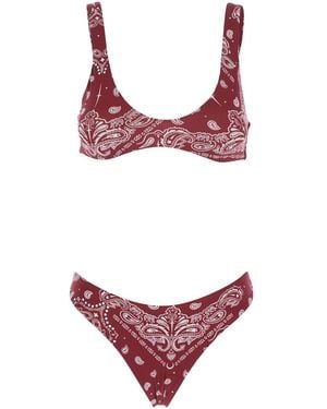 VENUJA High-Cut Bikini With Brazilian Cut Brief And All-Over Print In - Red