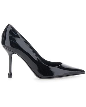 Le Plain Pointed Court Shoes With High Heel - Black