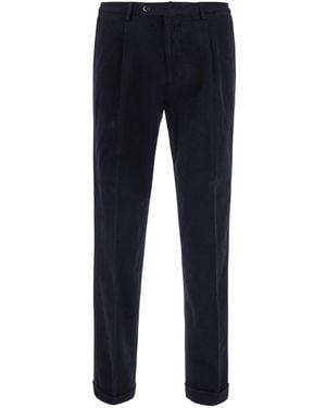 Michael Coal Pants With Belt And Contrast Details - Blue
