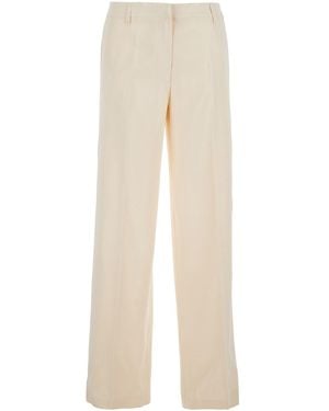 PT Torino Francoise Pants With Belt Loops - Natural