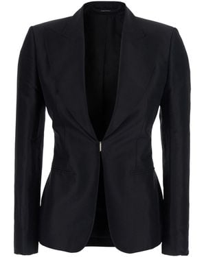 Gucci Blazer Look3 Fine Silk Faille - Black