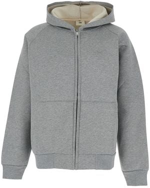 Autry Neoprene Hoodie With Dropped Shoulders - Grey