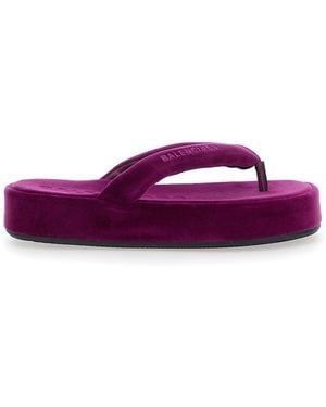 Balenciaga Sandals Jet Leg Cotton - Purple