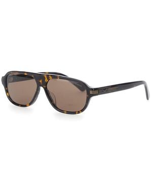 Emporio Armani Sunglasses With Oval Lenses And Logo On The Templ - Brown