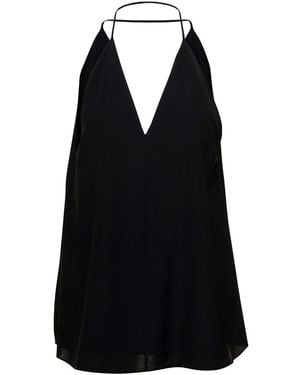 TOTEME Silk Top With Double Halter Neck - Black