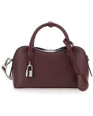 Stella McCartney 'Ryder' Bordeaux Handbag With Two Top Handles And Front Padlock Detail With Logo - Purple