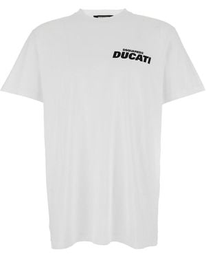DSquared² 'Ducati X D2' T-Shirt With Logo On The Front - White