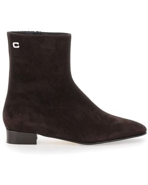 CAREL PARIS 'Aiglon' Boots With Logo Embroidery On The Side And Zip Cl - Black