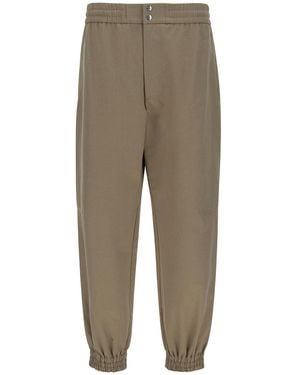 McQueen Cargo Trousers With Elastic Waistband - Natural